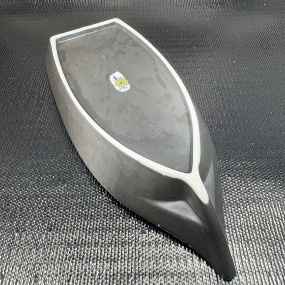 Kotobuki Stoneware Chip And Dip Canoe Trinket Tray Dish Ship Boat Dish Marked - Picture 12 of 13